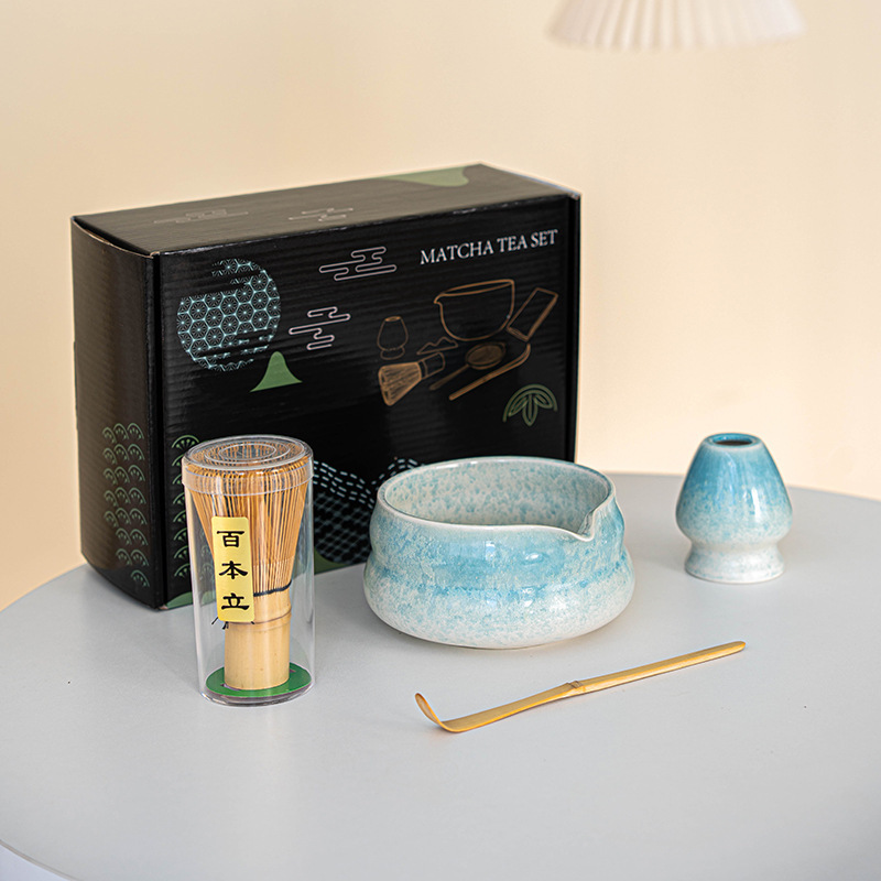 日本製ギフトボックスセット クロスボーダーインスタイル 抹茶ボウル 抹茶ティーセット 百本立陶器 クロスボーダー限定|undefined