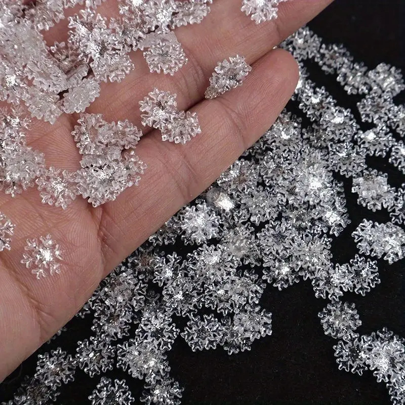 Cross Border 60 Pieces Shiny Mini Snowflake Cross Border Explosions Decorations for Handicraft and Nail Art