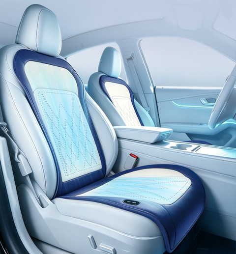 Summer Car Ventilation Seat Cushion Cooling Seat Pad Summer Cool Breeze Breathable Heat Dissipation Cooling Pad Single Seat with Backrest