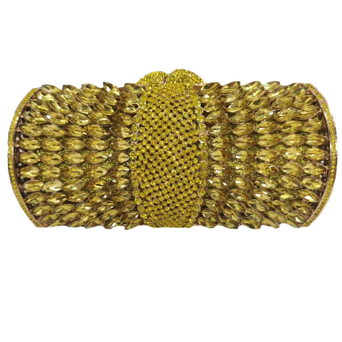 Túi clutch nữ dạ hội đính kim cương giả kim loại rỗng pha lê sang trọng — Đế Vàng Kim Cương, Nền vàng kim cương trắng, Màu tím, Màu bạc