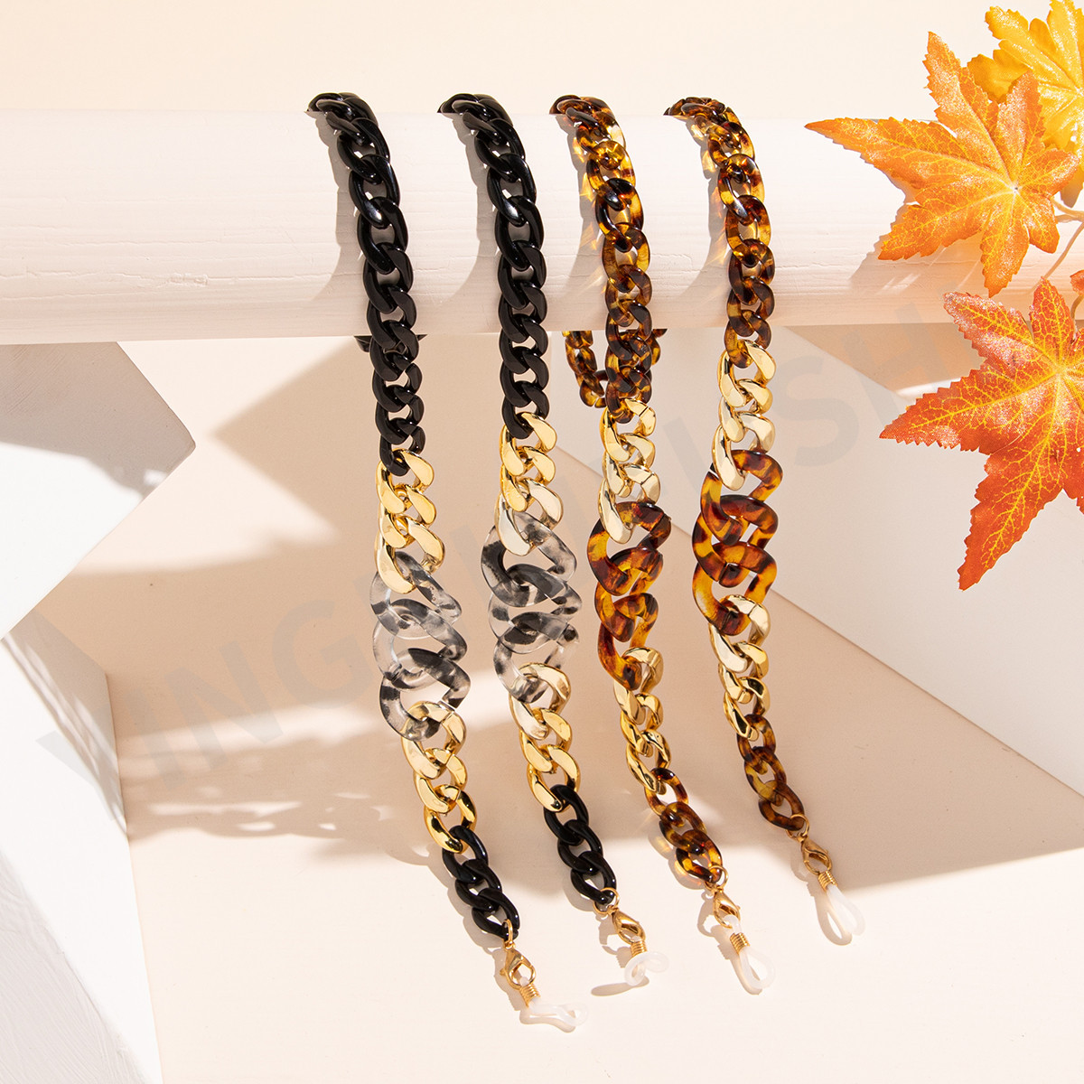 Amazon New Acrylic Leopard Print Eye Strap Fashion Necklace Eyeglass Chain Manufacturer