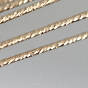 14k����ɫ�𾀼~�y���黨��0.7 0.8 1mm ��Ӳ������Ť�y���Ʒ
