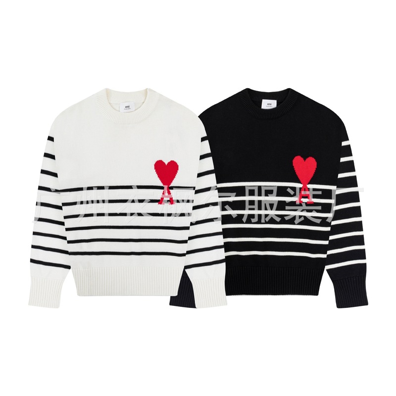 Autumn and Winter 2022 New Round Neck Striped Casual Loose Long Sleeve Knitted Shirt Top Clothes Pullover Sweater for Hair