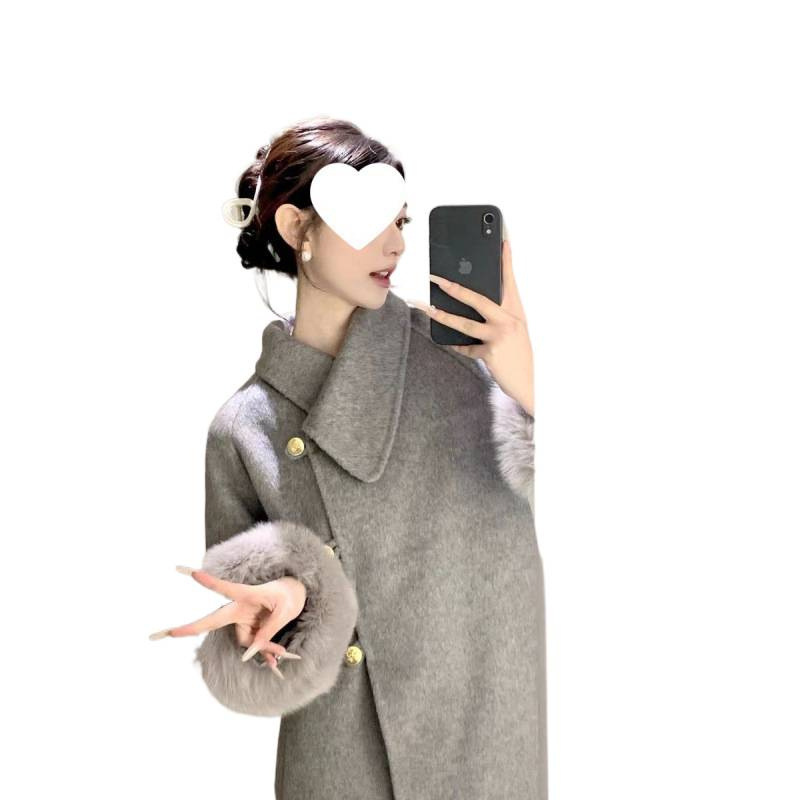 Women's Double-sided Coat, Mid-length, Over-the-knee, New Autumn/winter 2025, Versatile Woolen Coat For Women_voghion.com