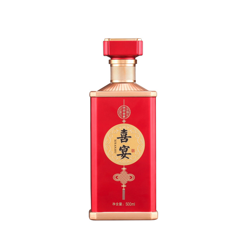 批发玻璃白酒瓶烤花婚宴空瓶一斤装喜酒瓶酒瓶礼盒包装|undefined
