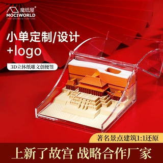 魔纸屋3d立体纸雕便签上新了故宫文创地标建筑模型创意礼品礼物