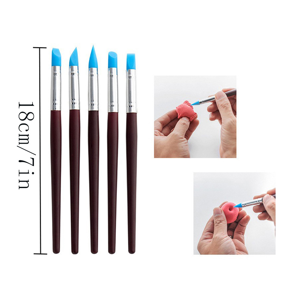 Herramientas de cerámica transfronteriza 24 piezas traje arcilla escultura cuchillo arcilla esponja bola palo de silicona DIY taladro pluma