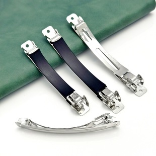 Korean spring clip paris wide two automatic clip fabric bow DIY steel clip horsetail clip wholesale