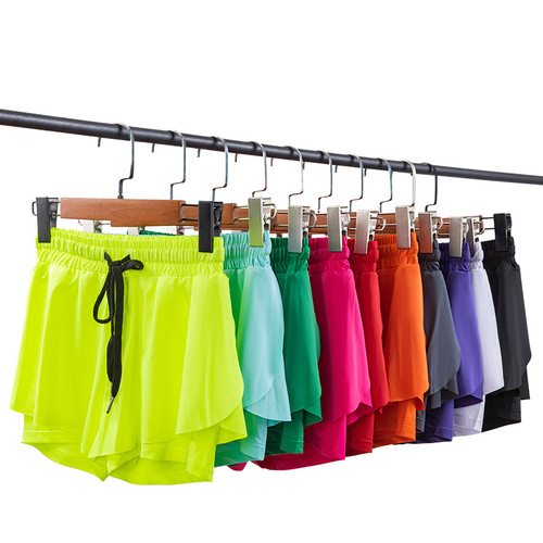 Cross-border yoga shorts for women, summer non-slip, quick-drying fitness pants, marathon training, running sports, three-quarter pants