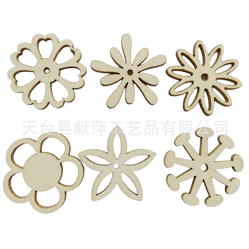 Прямая поставка с фабрики Новый деревянный цветок щепа детская развивающая игрушка DIY граффити ручная роспись патч в наличии