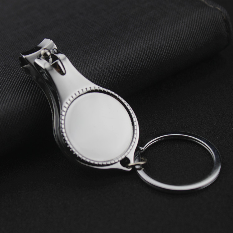 Metal Nail Clipper Bottle Opener Keychain Pendant Real Estate Advertising Gift Engraved Logo Portable Tool Creative