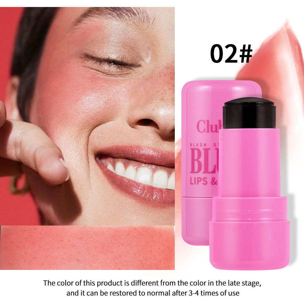 Clubday Multi-color Jelly Blush Stick, Q-bouncy fruit-flavored lip Dye stick, natural contouring lip gloss stick for both lips and cheeks undefined