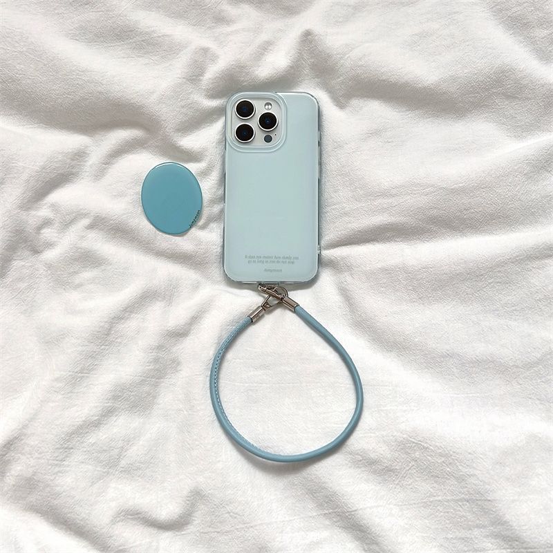 高级感浅蓝色支架适用iPhone17PROMAX手机壳16新款15/14小众13/12|undefined