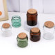Vintage glass candle cup brown aromatherapy cup empty bottle cork transparent candlestick cup DIY empty cup hand gift ornaments