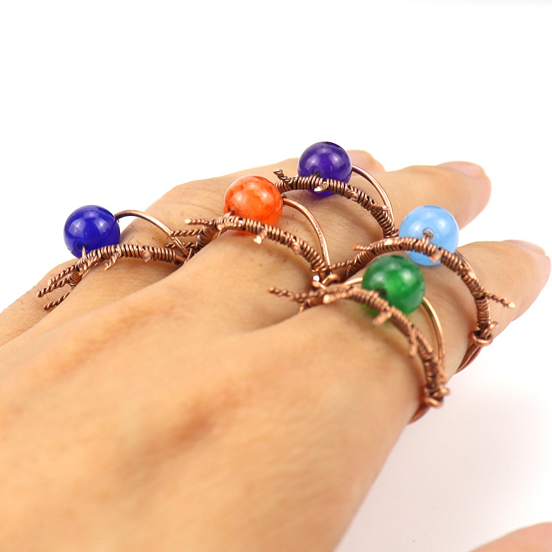 Retro Devilu0027S Eye Agate Plating Rings 1 Piece