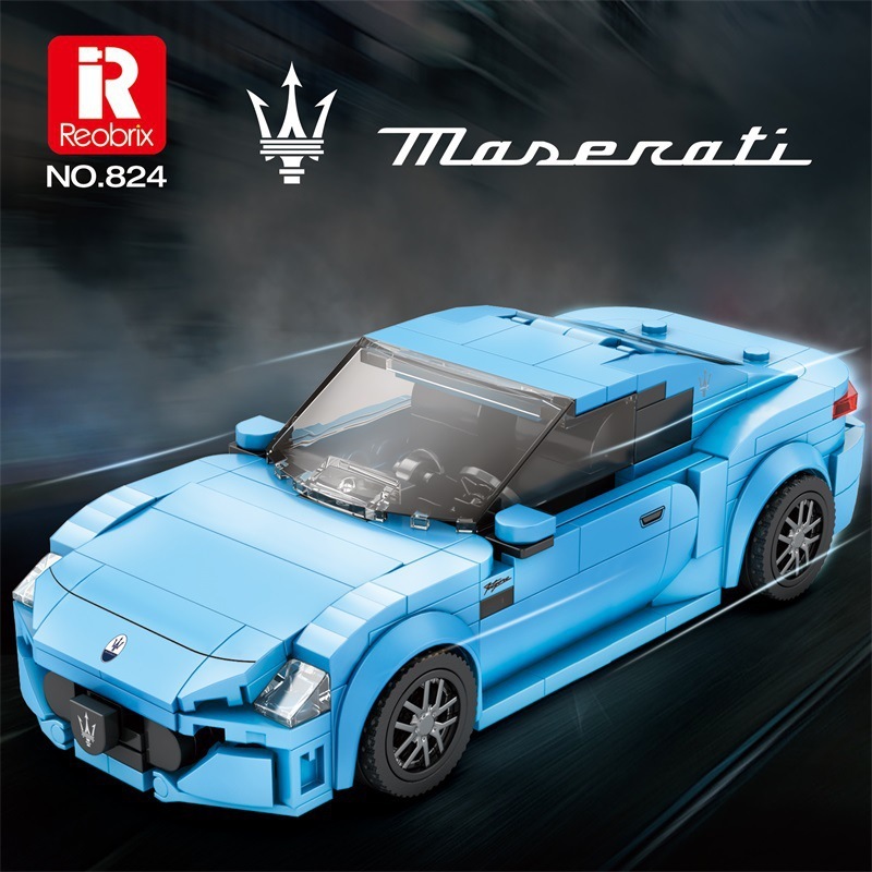 Reobrix672-828 ビルディングブロック 8 グリッド車スーパーカーモデル装飾品子供用手組み立ておもちゃクロスボーダー|undefined