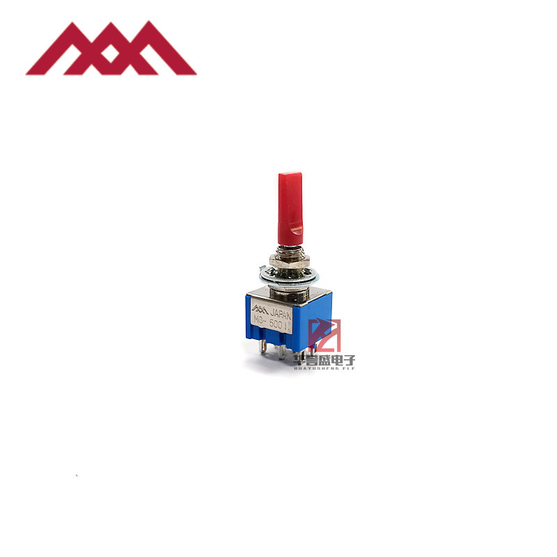 日本三山MIYAMA 摇臂开关 MS-500I-MF 6脚3档 一边复位 一边自锁