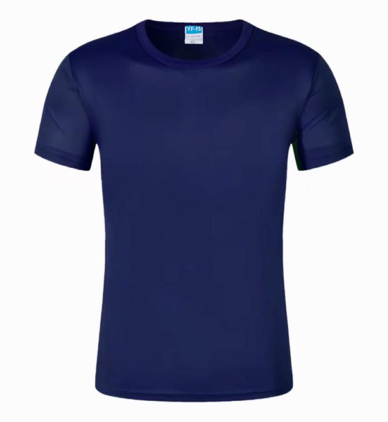 Camiseta de verano impresa rápida ropa seca de cuello redondo de manga corta maratón camiseta publicitaria de malla camiseta cultural logotipo impresa ropa de trabajo