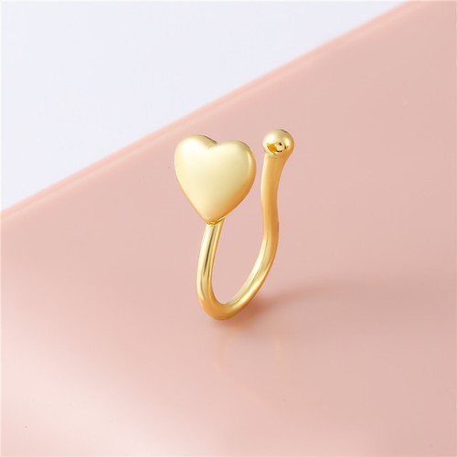 European and American creative non-perforated U-shaped nose clip copper inlaid zircon star love crown nose ring fake nose piercing jewelry