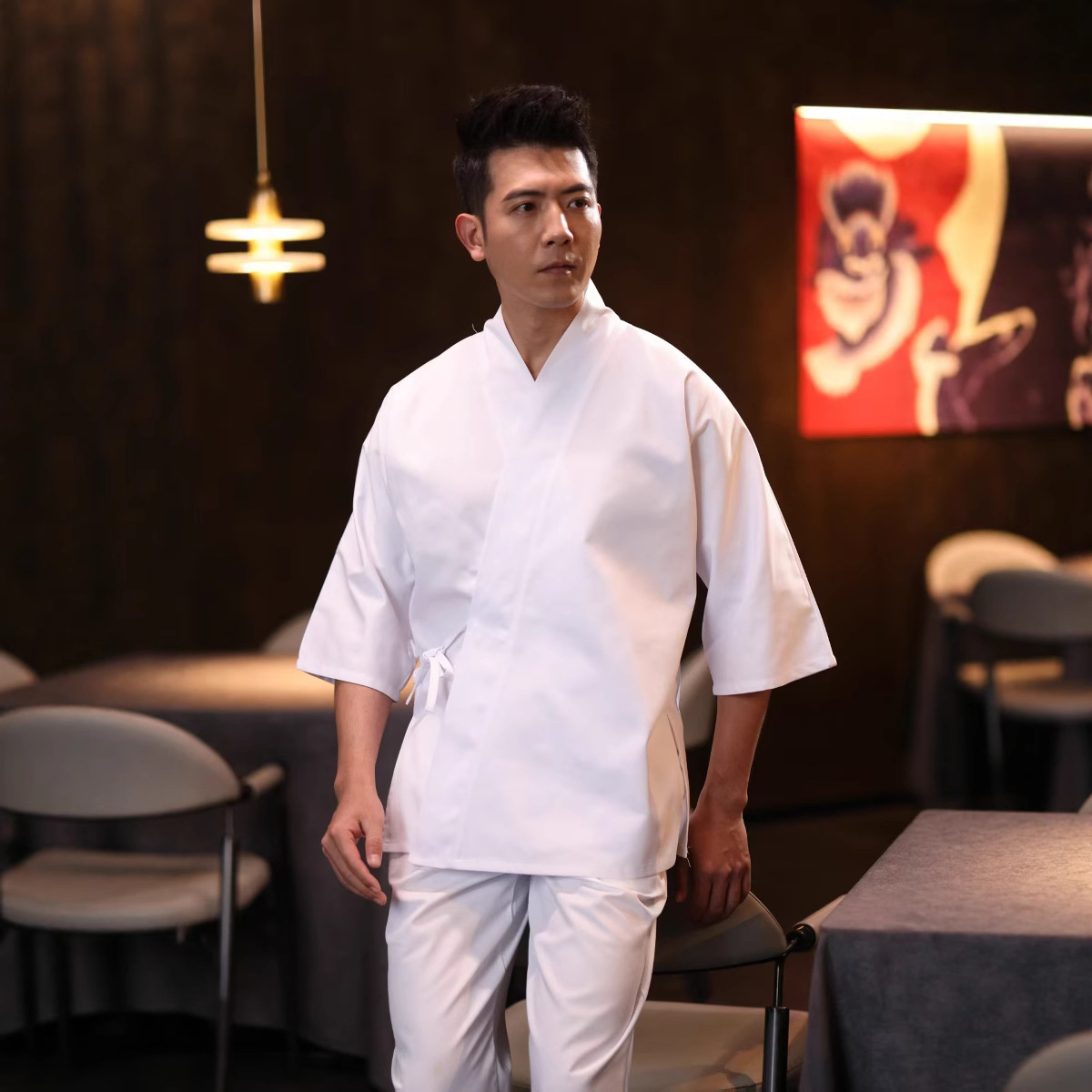 Japanese Chef Uniform Izakaya Sushi Restaurant Workwear Waiter Tea Kimono Korean Japanese Cuisine Chef Clothes