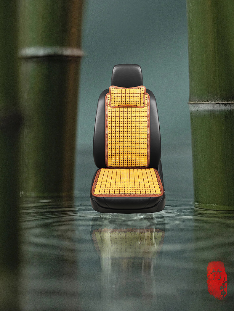 Cross-Border Exclusive Supply of Bamboo Mat Multi-Piece Set, Summer Cooling Mat, Bamboo Seat Cushion, Car-Mounted All-Season Bamboo Universal Mahjong Cooling Mat