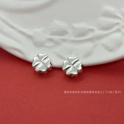 999 Pure Silver Lucky Four-Leaf Zərgərlik ara hissələri