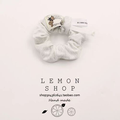 Ins-style high-fashion English academic blue plaid hair tie, trendy French retro lace flat hairpin