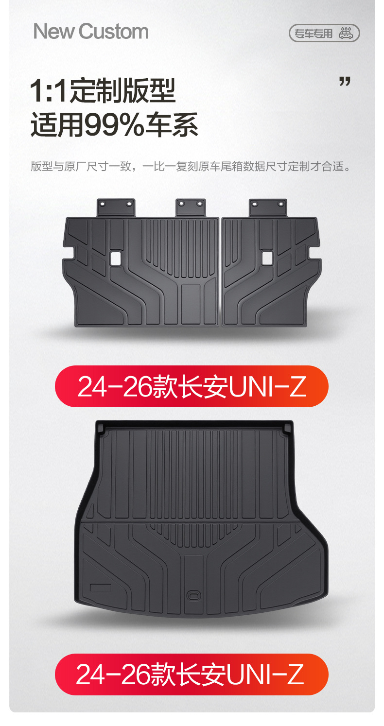 Suitable for Changan UNIZ Trunk Mat Special Interior Modification Accessories for Automotive Products Exclusive TPE Trunk Mat