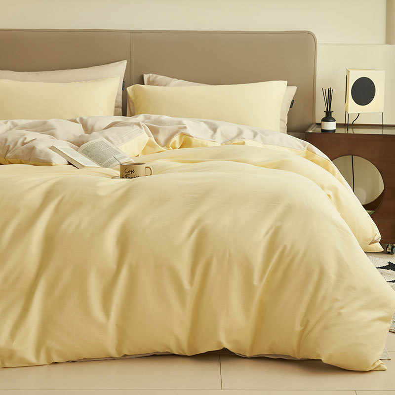 A clase de algodón ligero de lujo cama de cuatro piezas set2025 nuevo algodón colcha cubierta sábanas de cama de tres piezas set estudiantes