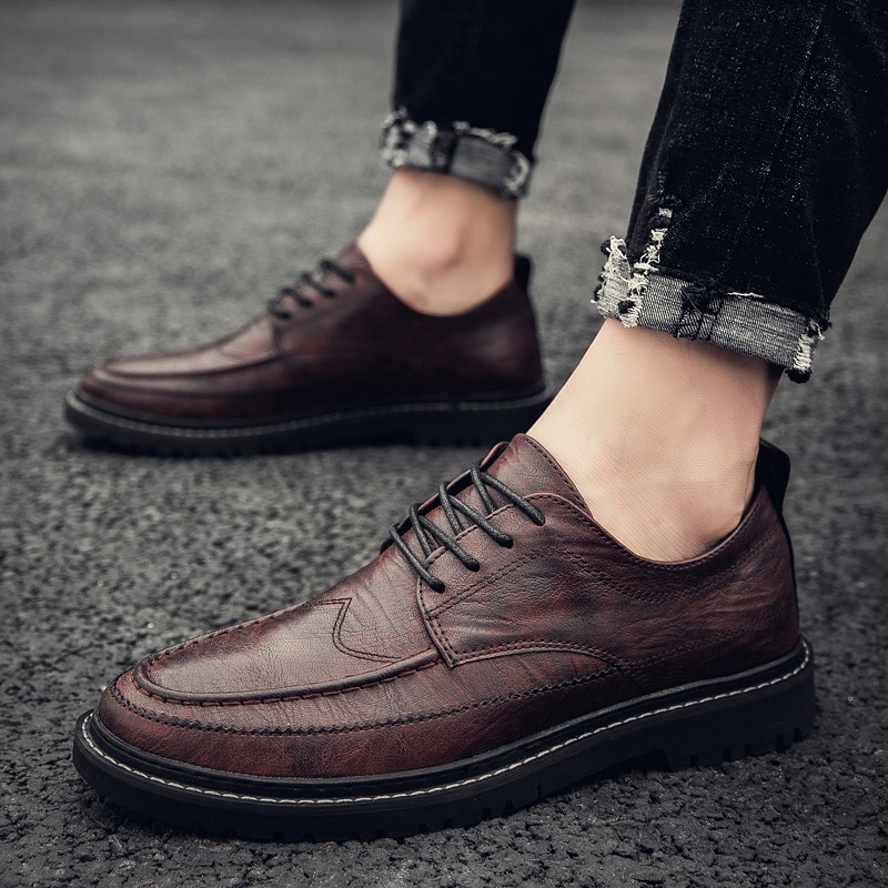 Breathable retro shoes for leisure English style