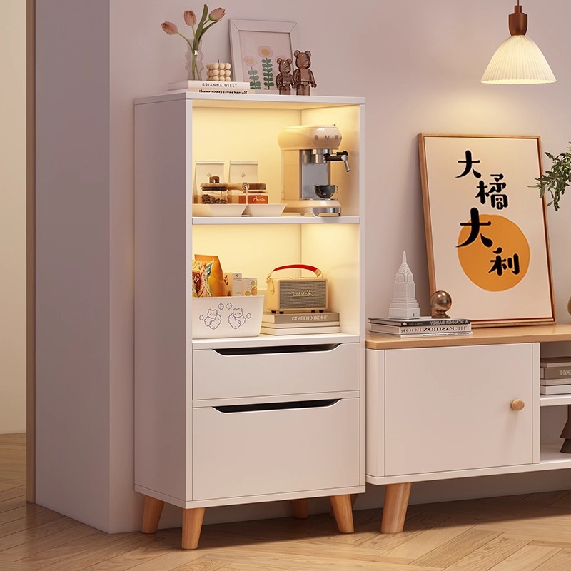 Bookshelf Rack Floor-Standing Bookcase Home Cabinet Living Room Wall Bedroom Display Cabinet Storage Cabinet Next to Tv Cabinet