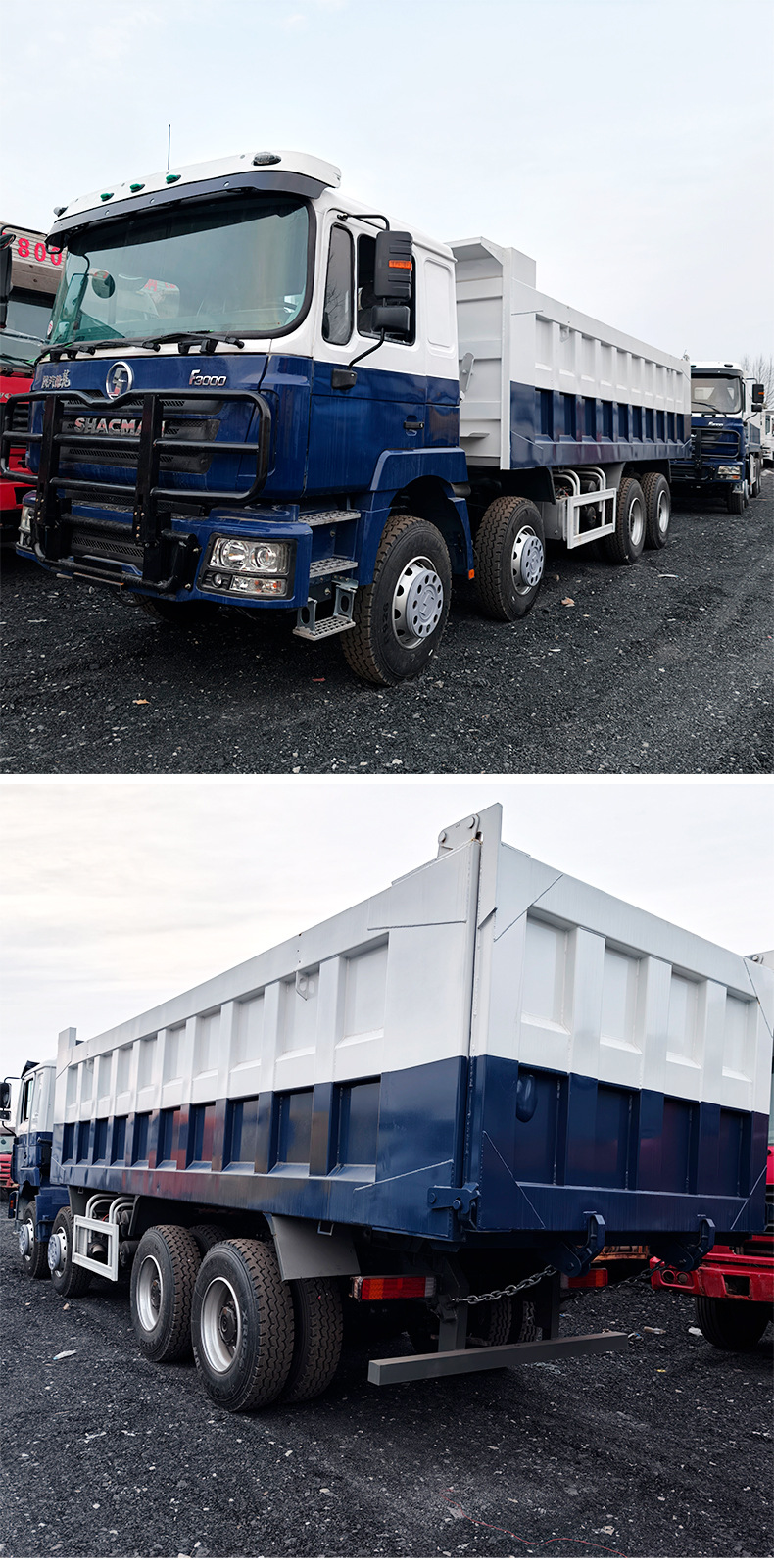 Shaanqi Delong F3000 8×4 Dump Truck, Soil and Ore Transporter, Engineering Tipper Truck, Left-Hand Drive Dump Truck