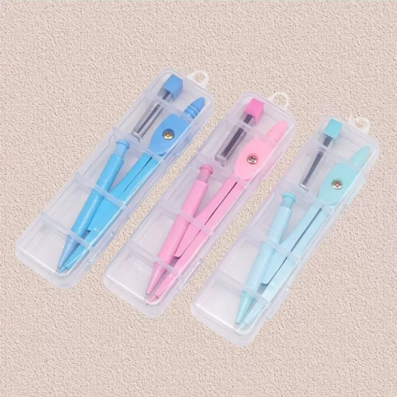 金属圆规套装带铅芯几何绘图中小学生圆规考试制图数学文具批发代