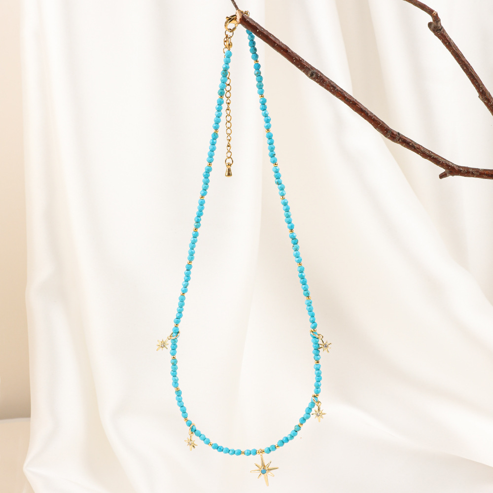 20g Weight Necklace Classification 1 Piece Quantity Travel Occasion Alloy, Agate Material Heart Shape Pattern Women's Gender Beaded Design Ethnic Style, Bohemian Style Ethnic Style Bohemian Heart Shape Alloy Agate Necklace In Bulk 39