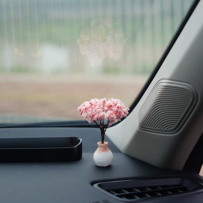 2024 new car simulation | Car ornaments - cherry-tree-with-traceless-stickers