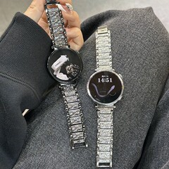 Huawei GT4、GT5、Watch 4 Pro、Huawei Band 10用フルダイヤモンドメタルストラップ、在庫あり