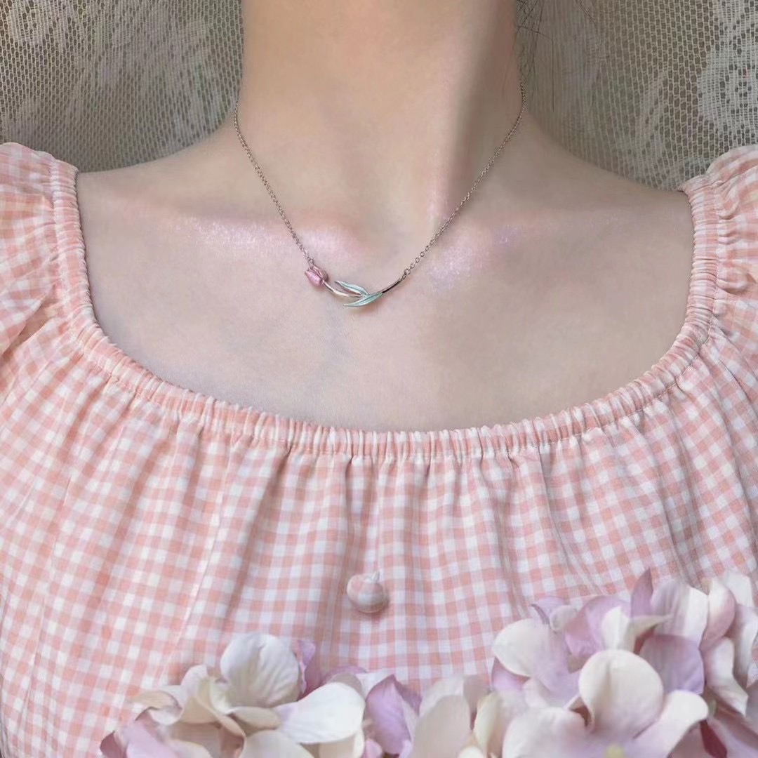 13g Weight Pendant Necklace Classification Copper Sweet Flower Plating Pendant Necklace