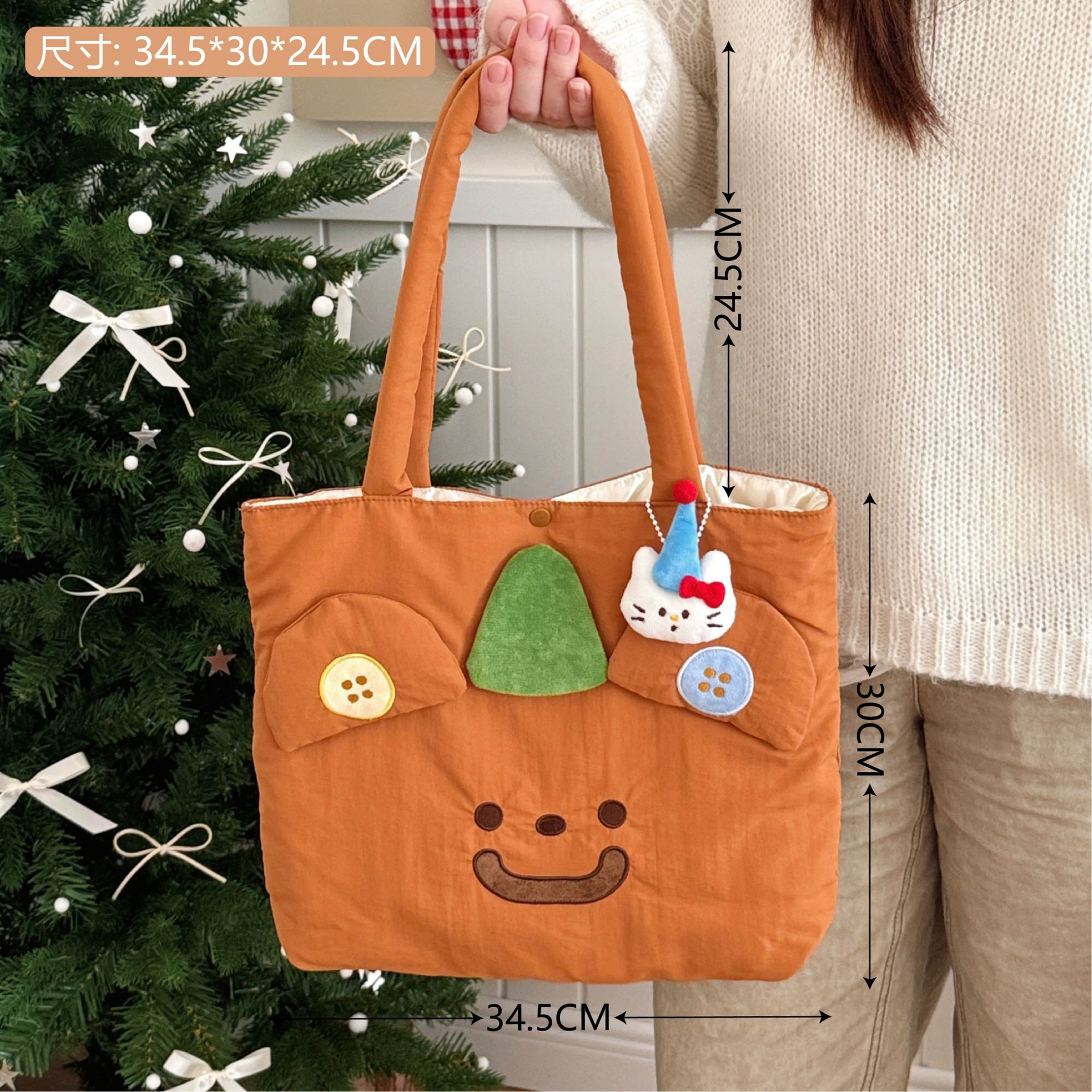 Сумка через одно плечо из льна, вышенная летняя tote, вместительная лёгкая 0,12 кг