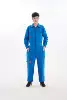 Bright blue one-piece suit