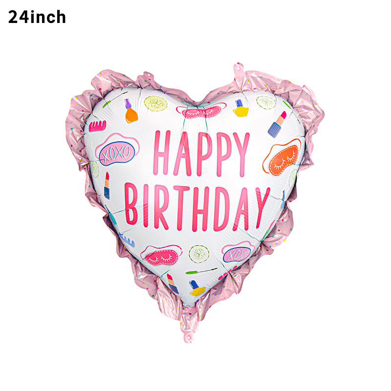 Globos de aluminio con temática de princesa, maquillaje en forma de lápiz labial, vestido de princesa para cumpleaños, globos de decoración para fiestas