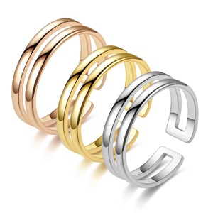 Wholesale Titanium Steel Ring Simple Couple Ring Jewelry display picture 1