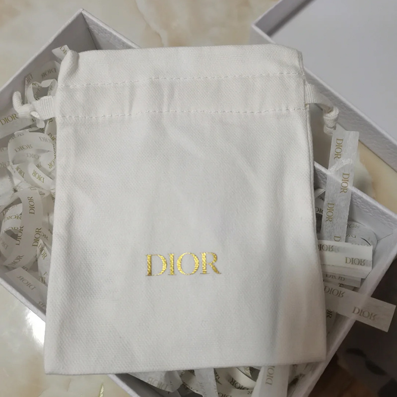 2024新款大牌化妆包抽绳束口收纳袋旅行化妆品帆布包棉布束口袋