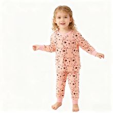 女童套装秋冬新款两件套洋气欧美中小童圆领卡通印花长袖家居服