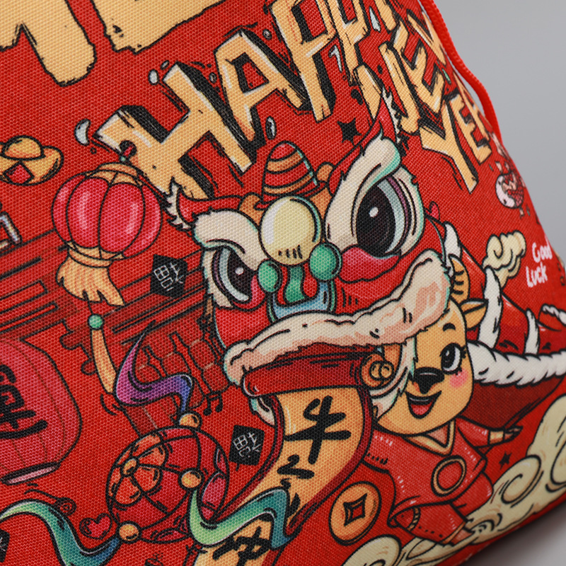 Logotipo publicitario hombro bolsa de almacenamiento ligera poliéster cordón bolsa de cordón ASA bolsa de la suerte impermeable de gran capacidad bolsa de regalo