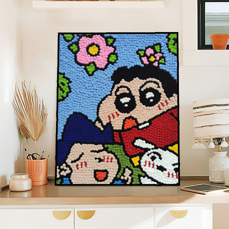 毛玉絵DIY子供向け漫画教育用ぬいぐるみボール絵画材料パッククリエイティブギフト屋台供給クリエイティブ手芸|undefined