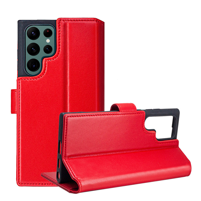 Foreign trade flip standing Samsung S22 phone case for GalaxyS22 Ultra phone case leather supply