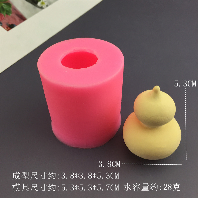 漫画の立体ヒョウタンの形の香薫石膏のゴムのシリコンの鋳型のDIYのケーキは砂糖をひっくり返してチョコレートを焼きます。|undefined