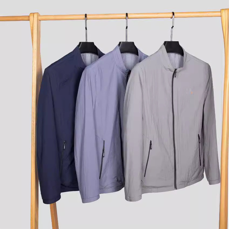 Men's Spring and Summer Lightweight Jacket Men's Jacket Breathable Quick-Drying Fishing Wear Dad Wear 50-Year-Old Middle-Aged Men's Top