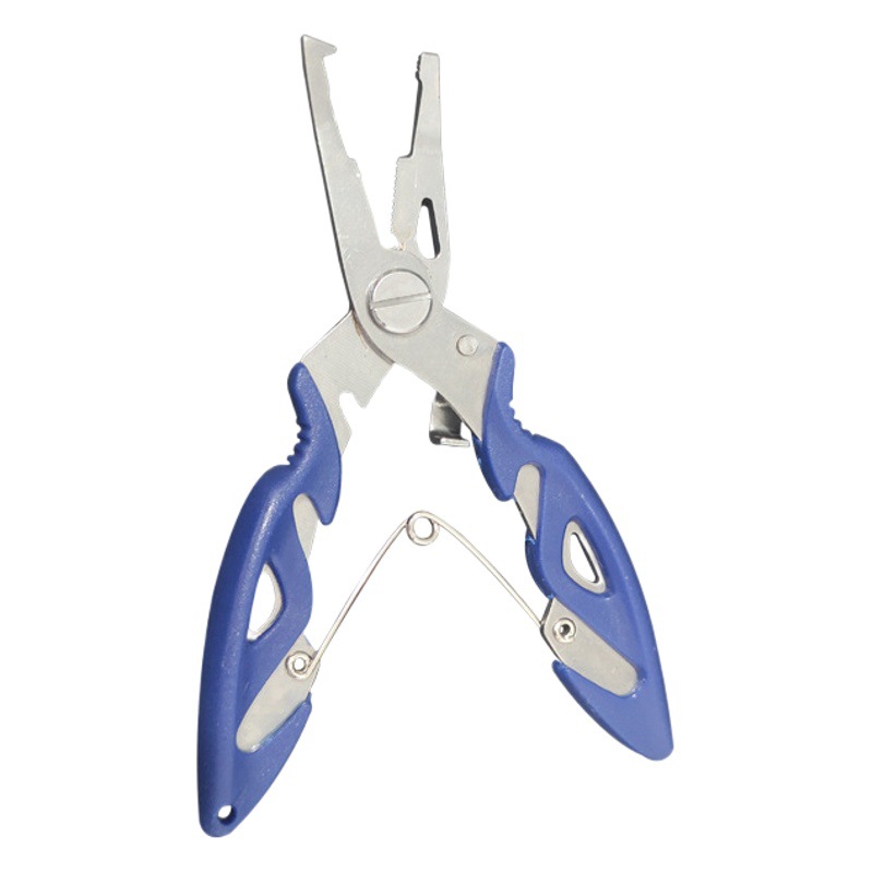 Stainless steel scissors pe fishing line multi-function Luya pliers fish control device open steel ring fishing pliers hook picking scissors wholesale