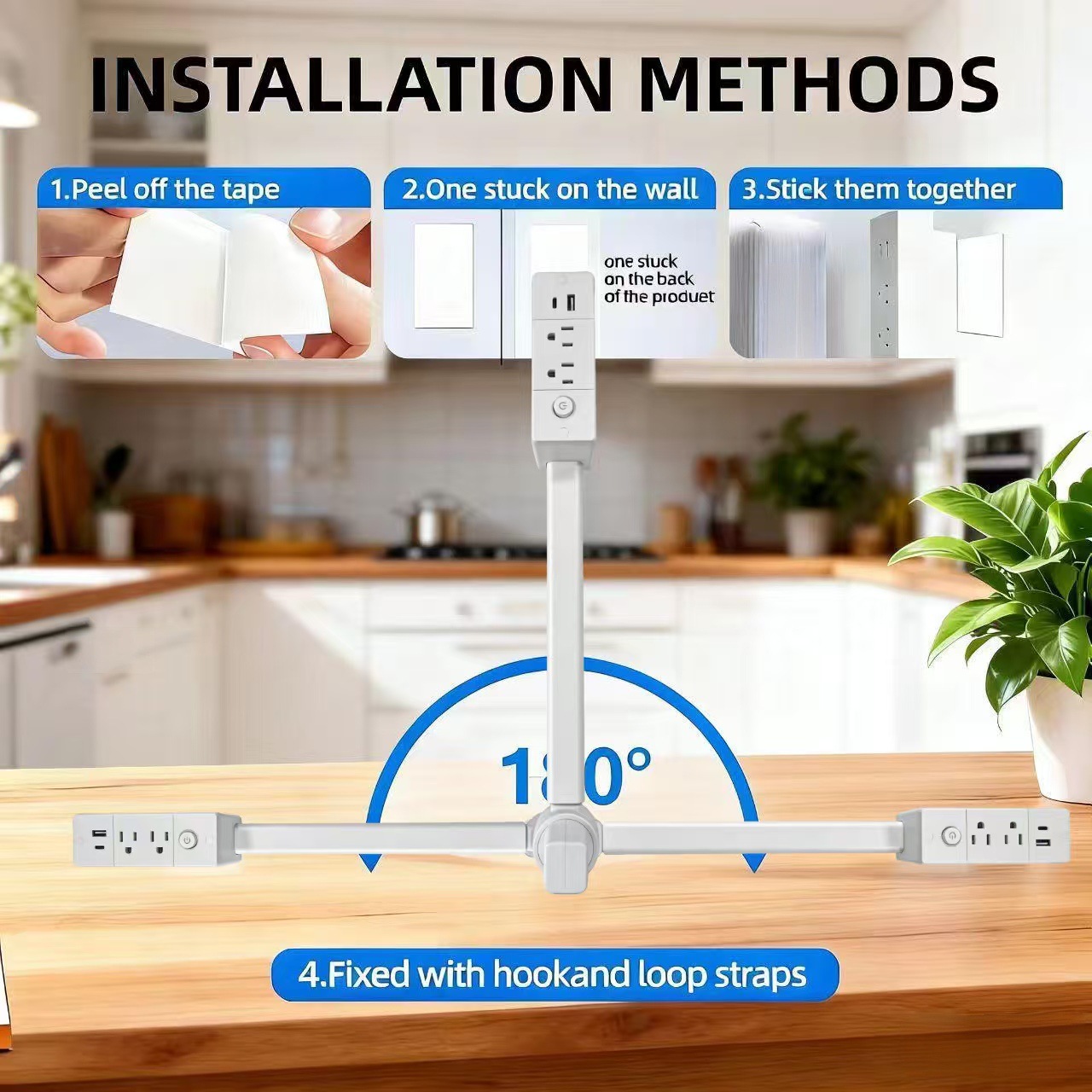 Nuevo producto transfronterizo Electric Outlet Extender toma de corriente sofá mesilla de cama extender